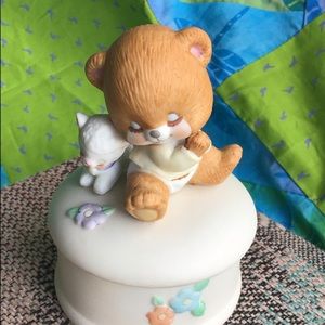 Beary Cute Keeper Porcelain baby Trinket Box